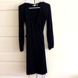Womens Boden wrap dress black size 2